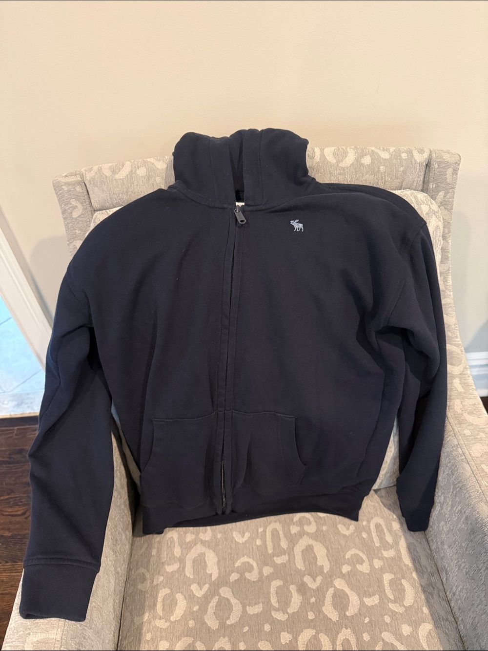 Abercrombie & Fitch Dark Navy Full-Zip Hoodie
